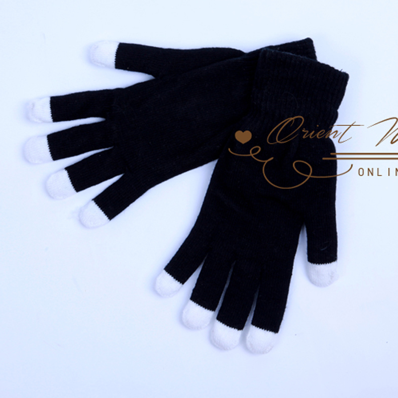2pcs(1 pair) led glow gloves rave light flashing finger lighting glow mittens magic black luminous gloves party accessory