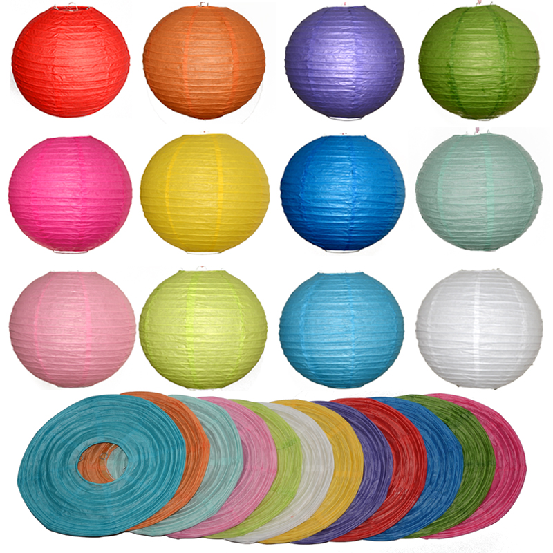,4pcs/lot,8"(20cm)chinese round paper lantern lamp cover for holiday &wedding party lighting decoration