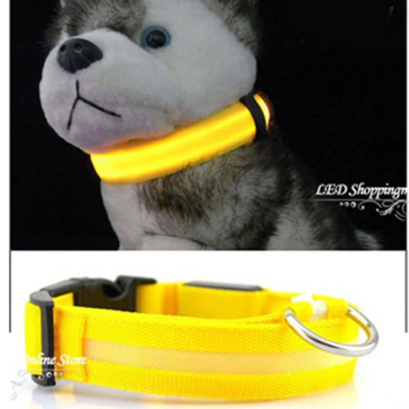 50 pieces/lot led dog pet collar cat necklace led flashing pet collar pets gift whole bulk price