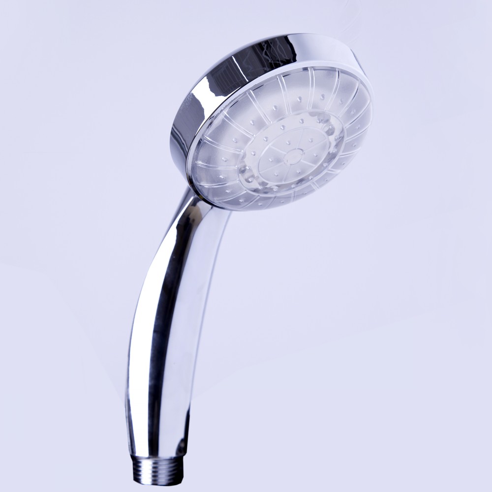 6pcs/lot 3 color led shower head of rgb light ,temperature control light change self-power bath faucet