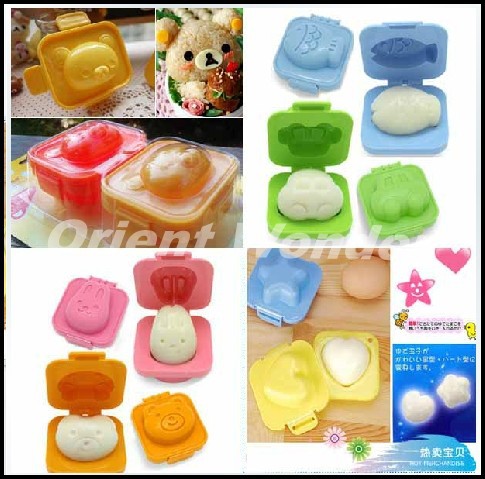 6pcs/lot plastic egg mould sushi mold rice mold jelly mould diy cooking tool