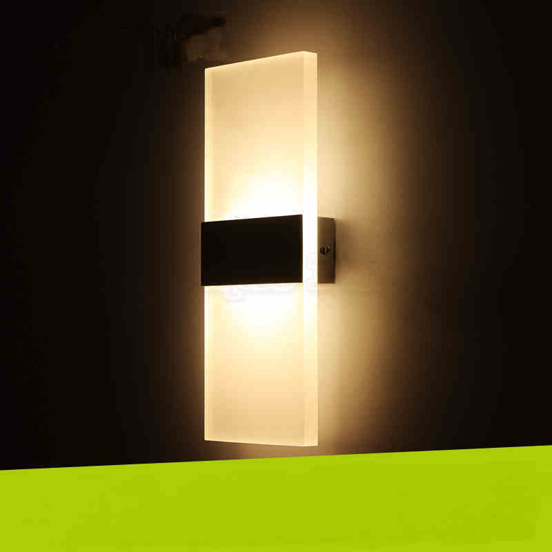 ac85-265v12w led warm white wall lamp bedside lamp bedroom living room wall lamp aisle corridor thin wall sconce ca317 - Click Image to Close