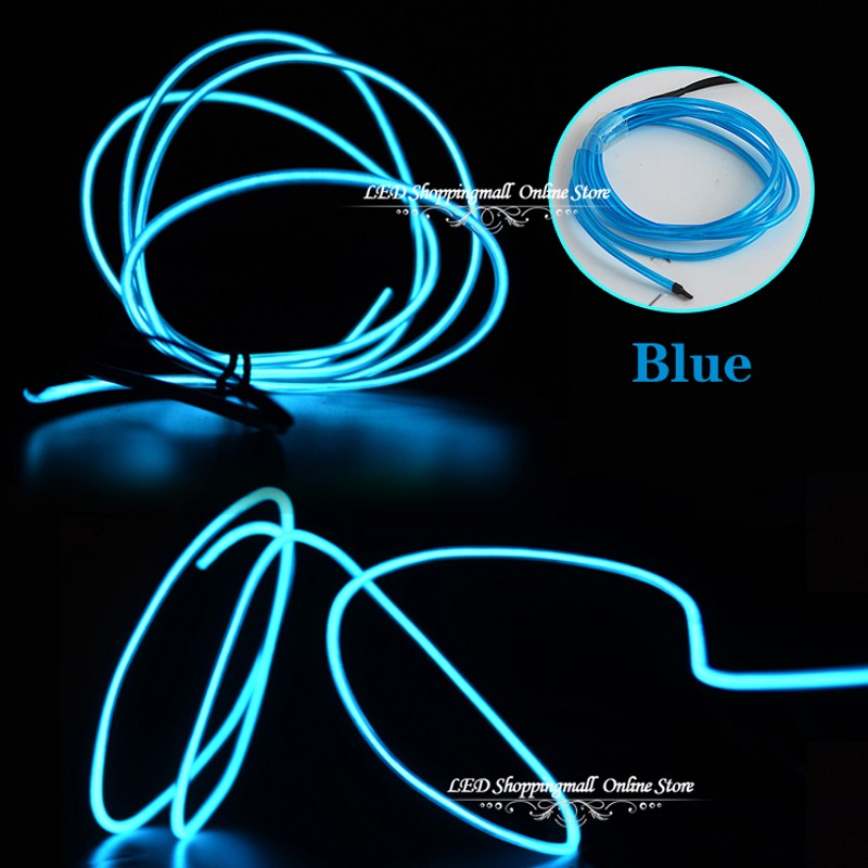 car flexible neon light 3m el wire party decoration line color options car wire electroluminescent (2.3mm)