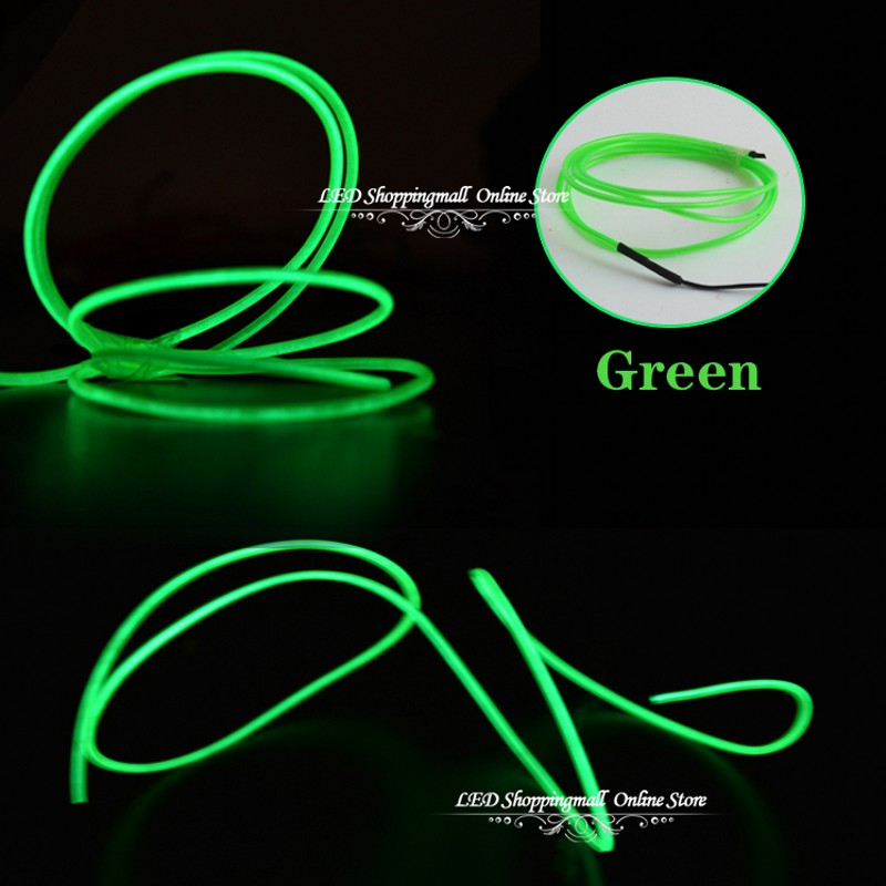 car flexible neon light 3m el wire party decoration line color options car wire electroluminescent (2.3mm)