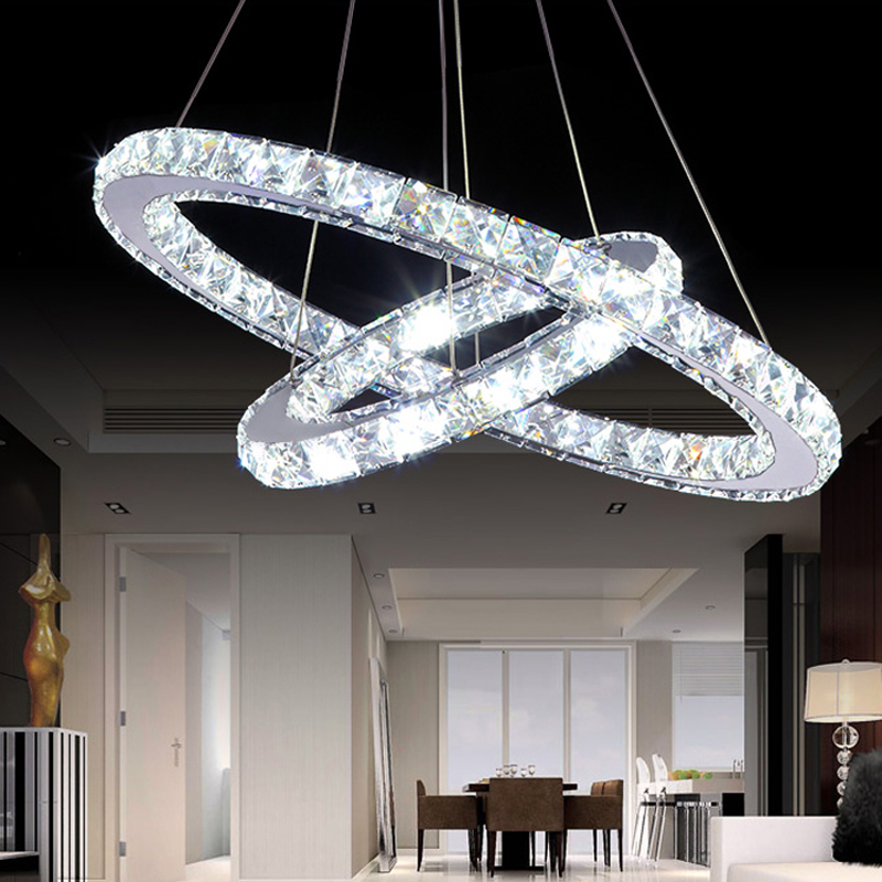 led pendant light crystal stainless steel led suspension light for dinning bed room led lamp
