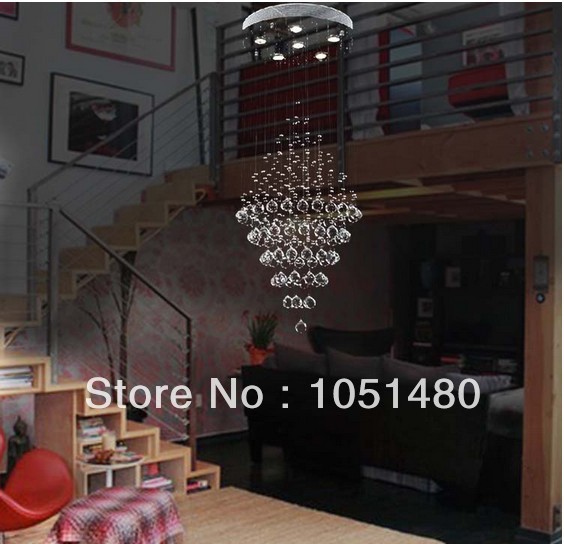 lustre luxury modern crystal chandeliers living room lights dia500*h1800mm
