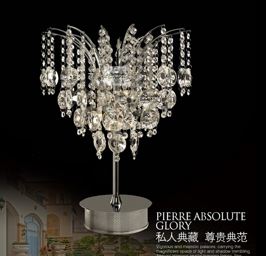 modern crystal table lamps for bedroom living room light fixtures