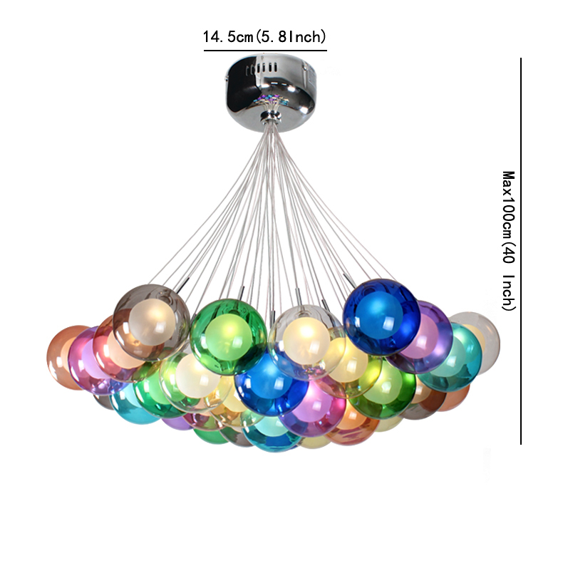 modern glass pendant light with led g4 retrofitted bulbs 37 lights color glass living room study room bedroom