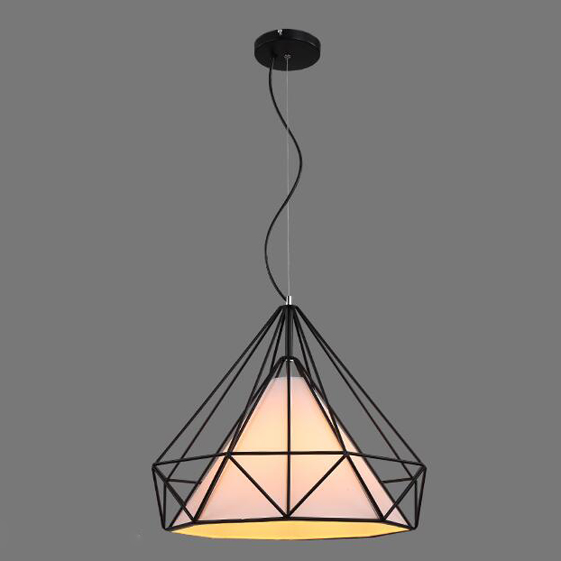 modern led pendant light 1 light led bulbs included metal black painting white fabric retro pendant lamp for dinning room