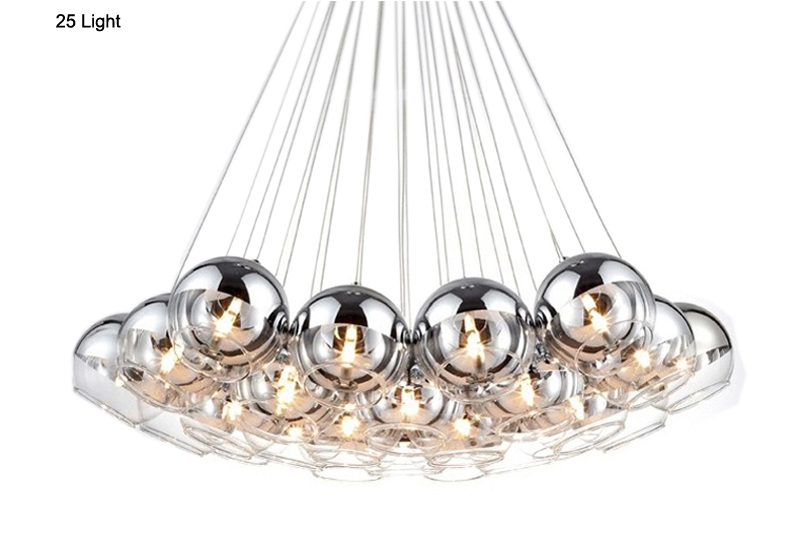 modern led pendant light led pendant lamp chrome plated glass shades diameter 12 cm led suspension lamp