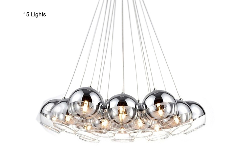 modern led pendant light led pendant lamp chrome plated glass shades diameter 12 cm led suspension lamp