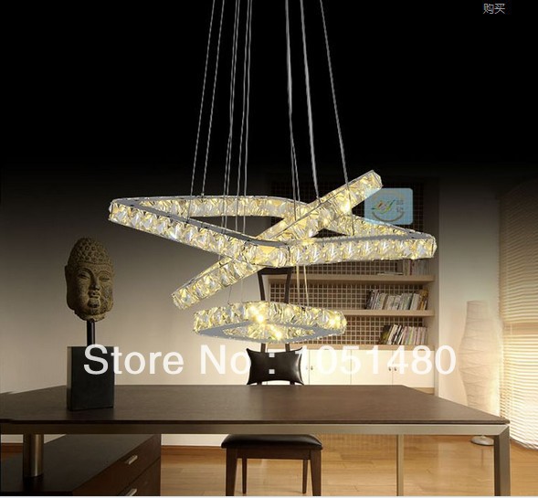 modern luxury crystal led pendant lamp dinning room light fixtures