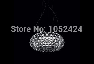 , modern pendant light, 1 light, diameter 35cm, transparent acrylic metal plating