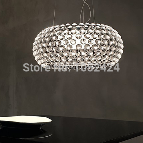, modern pendant light, 1 light, diameter 50cm, acrylic metal plating