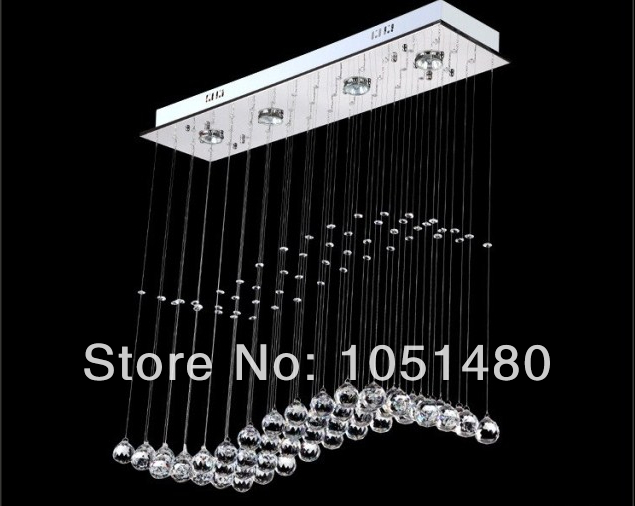most popular style wave crystal light modern crystal chandelier lamp l800*w200*h1000mm pendant lamps
