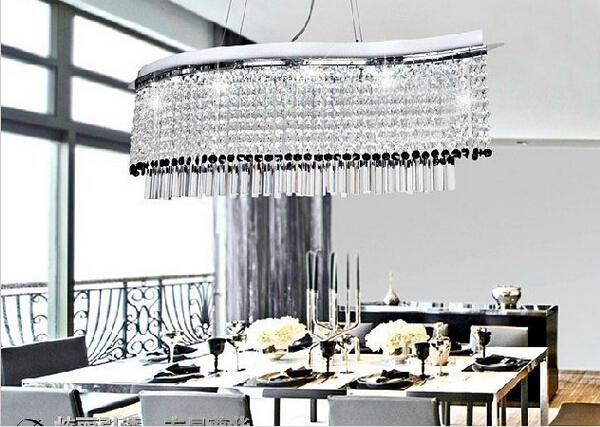 new beautiful design modern dinning room crystal chandelier lights l750*w250*h650mm , lustres contemporary crystal lamp