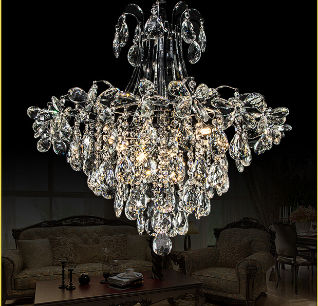 new flower crystal chandeliers lighting dia500*h480mm lustres modern home lighting