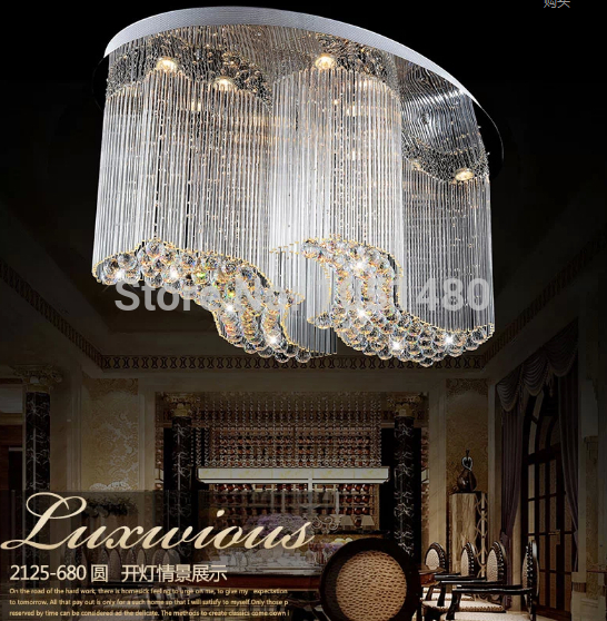 new holiday s oval luxury crystal chandelier modern living room lights l800*w400*h300mm