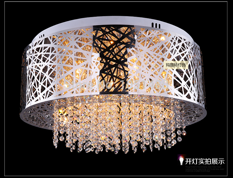new modern brief crystal ceiling lights lustres home decoration indoor lighting dia600*h300mm