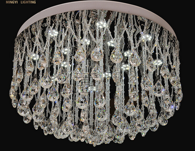 new modern crystal chandelier led ceiling fixtures dia60*h20cm lustres living room lights