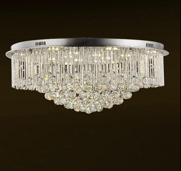new round modern crystal chandelier lighting dia600*h320mm luxury living room lights