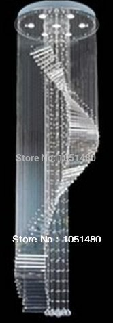 promotion s modern crystal chandelier light , dia60*h180cm lustre pendant lamps for stairs