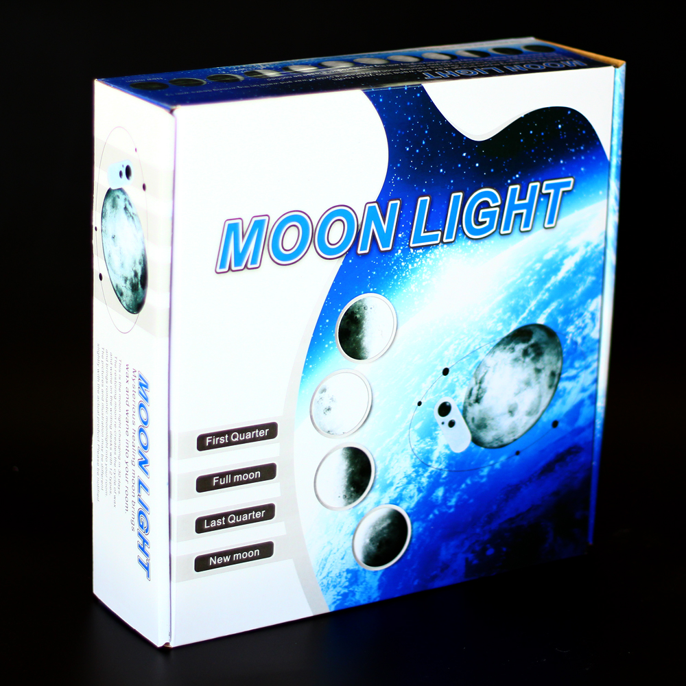 relaxing healing moon light ,indoor led wall moon lamp with remote control novel lamp retail 3pcs/lot