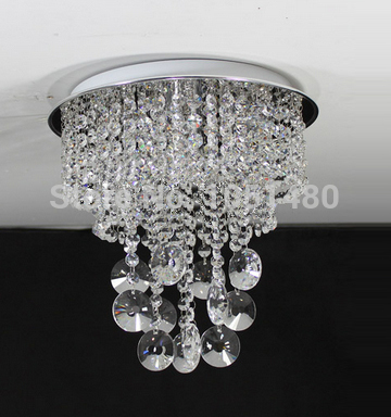 s modern chrome crystal ceiling light dia250*h260mm hallway bedroom lamp