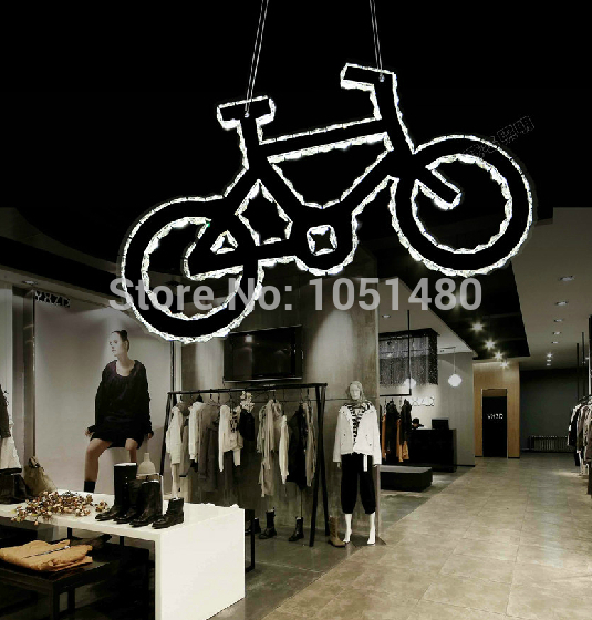 s modern motorbike crystal led pendant lights for shop/dinning room /living room