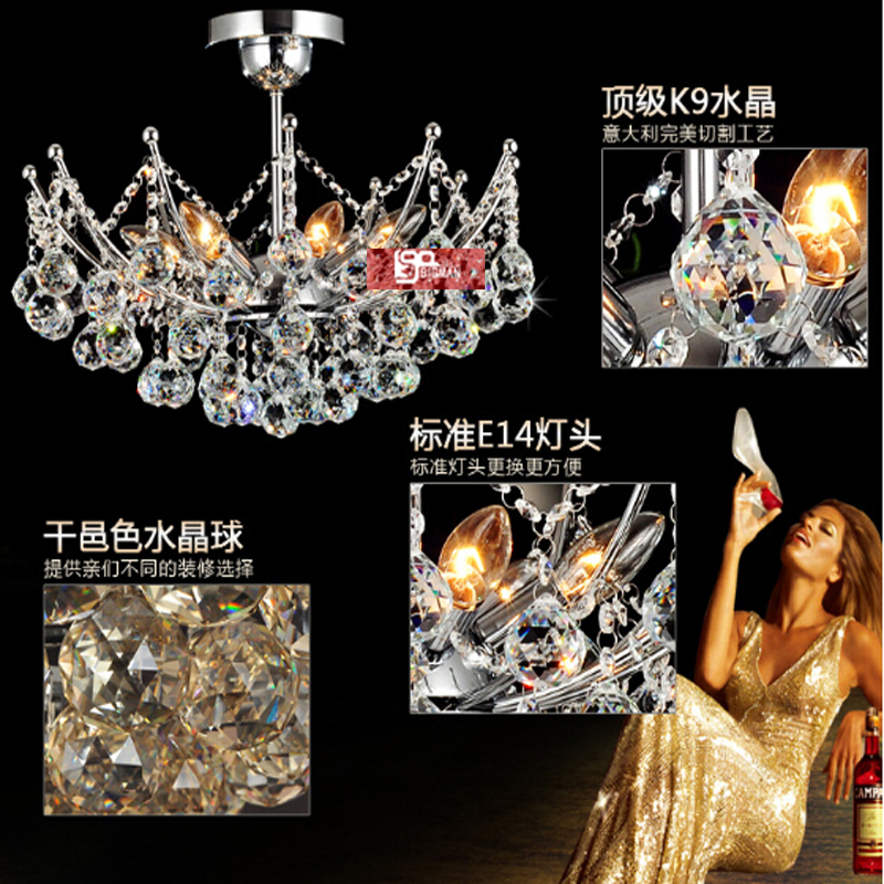 selling modern silver chandeliers crystal chandelier e14 luminaire crystal light fixutres pendant lustre for home decor