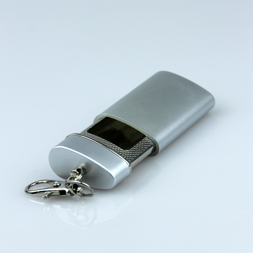 silver square portable pocket cigarette tobacco ashtray with keychain outdoor environmental smoking tools