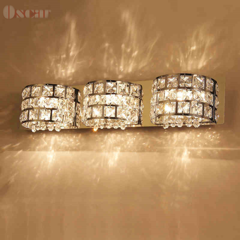 warm white 15w led crystal wall lamp bathroom mirror front lamps modern minimalist bedside lamp aisle lights wall light