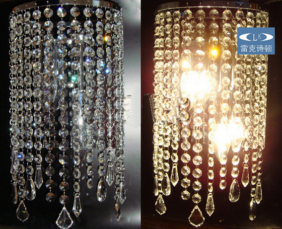 whole modern crystal wall lamp lustre de cristal light for living room bedroom lamp