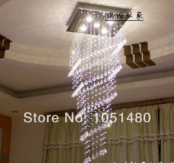 2014 new design square el crystal chandelier modern chandelier living room lights l600*w600*h1500mm