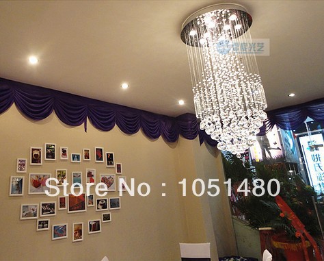 2014 new modern luxury dinning room crystal ceiling lights, modern home decoration lighting dia500*h1000mm