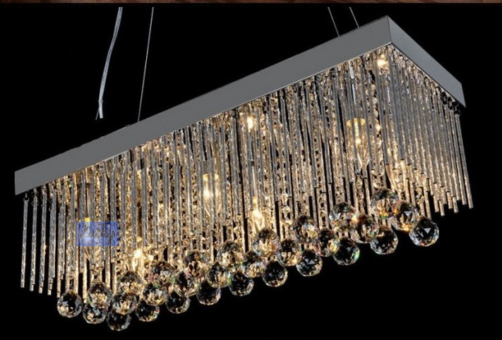 70*25*27cm,modern first-class k9 crystal chandelier lamp,the rectangular crystal dining chandelier lighting fixtures
