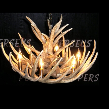 artistic antler featured chandelier with 6 lights 110-240v