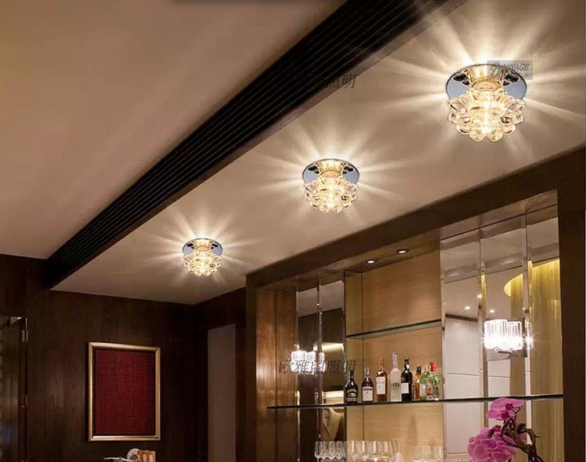 crystal ceiling lamp entrance lights ,dia 90mm