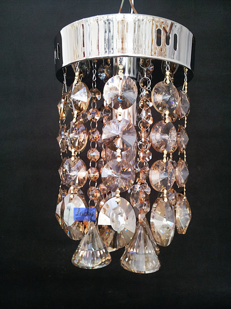 crystal chandelier light dia 150mm cognac color corridor lamp