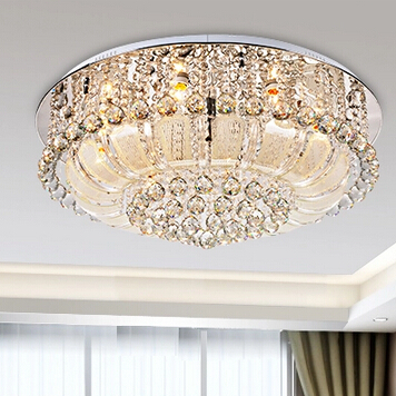 crystal lamp led ceiling light living room bedroom lamp dia50cm with remote controller