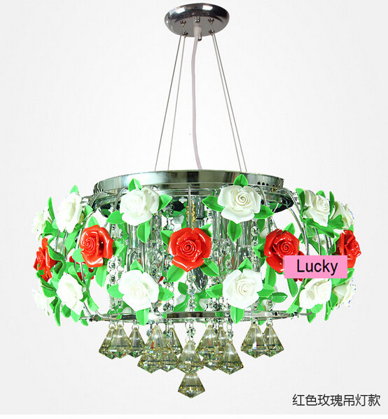 crystal pink chandeliers in china 220v d48cm h33cm