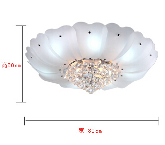 d80*h28cm lustre crystal modern brief crystal chandelier