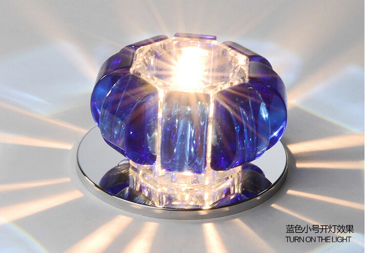 drop ceiling lighting 110-220v 3w led lustre crystal diameter 100mm/120mm