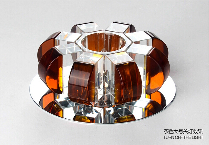 drop ceiling lighting 110-220v 3w led lustre crystal diameter 100mm/120mm