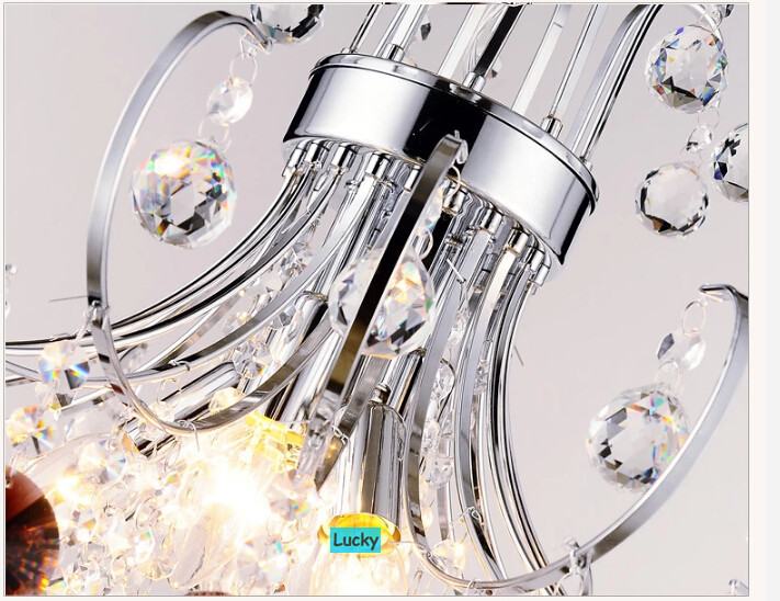 fashion grape color 400mm modern crystal chandelier classical suspension lamp e14*3