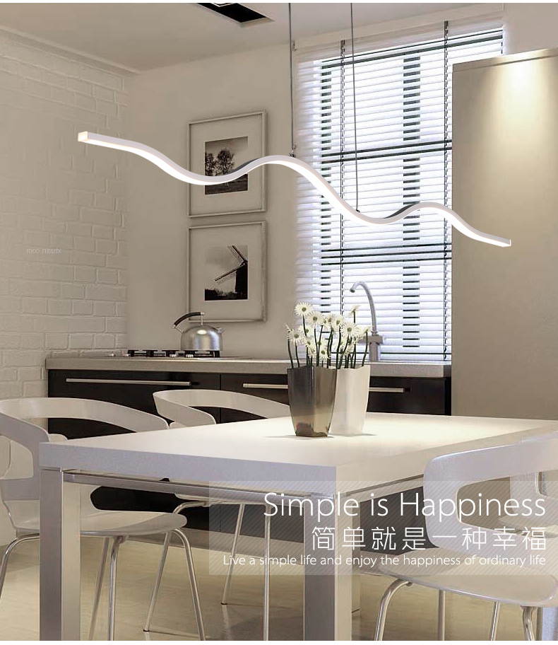 for foyer dinning room 110v 220v long line pmma acrylic led hanging light lamp wave s acrylic dimmable led pendant light lamp