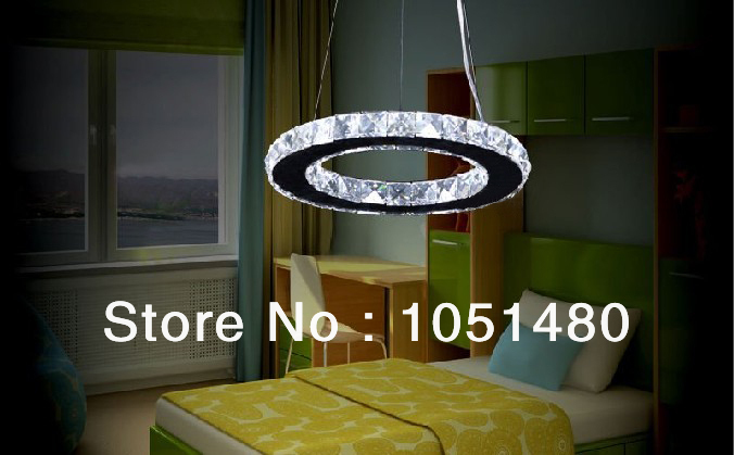 hang wire led lights diamond ring modern crystal chandelier light fixture