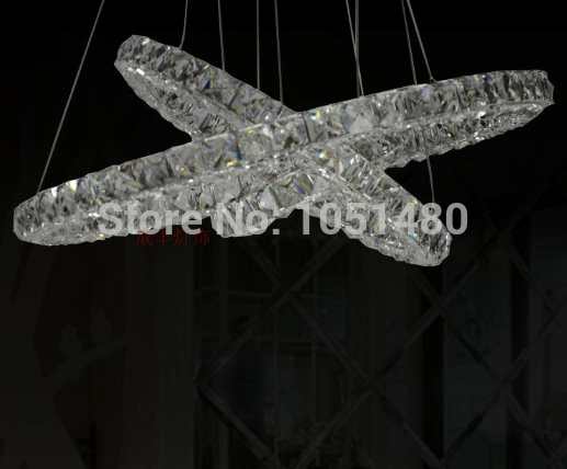 holiday new luxury modern crystal led pendant lights with flexible three rings
