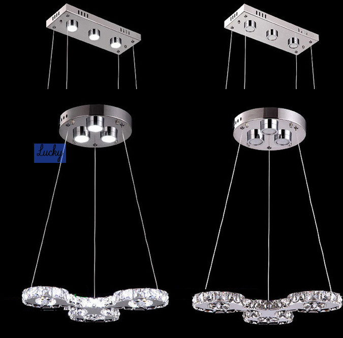 modern chandelier crystal, 110-240v lustre led crystal lamp with remote control crystal lamps for dining room