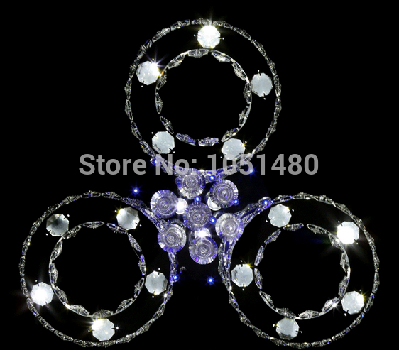 modern contemporary crystal led ceiling lamp stainless steel light